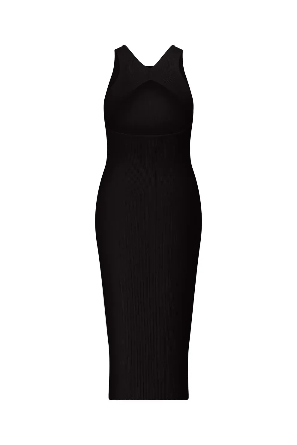 שמלה ריב שחורה מפתח בגב