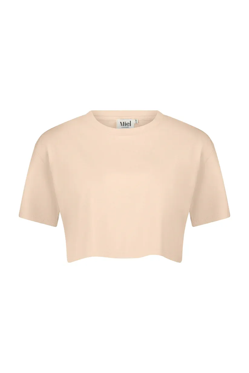 T-shirt crop cream