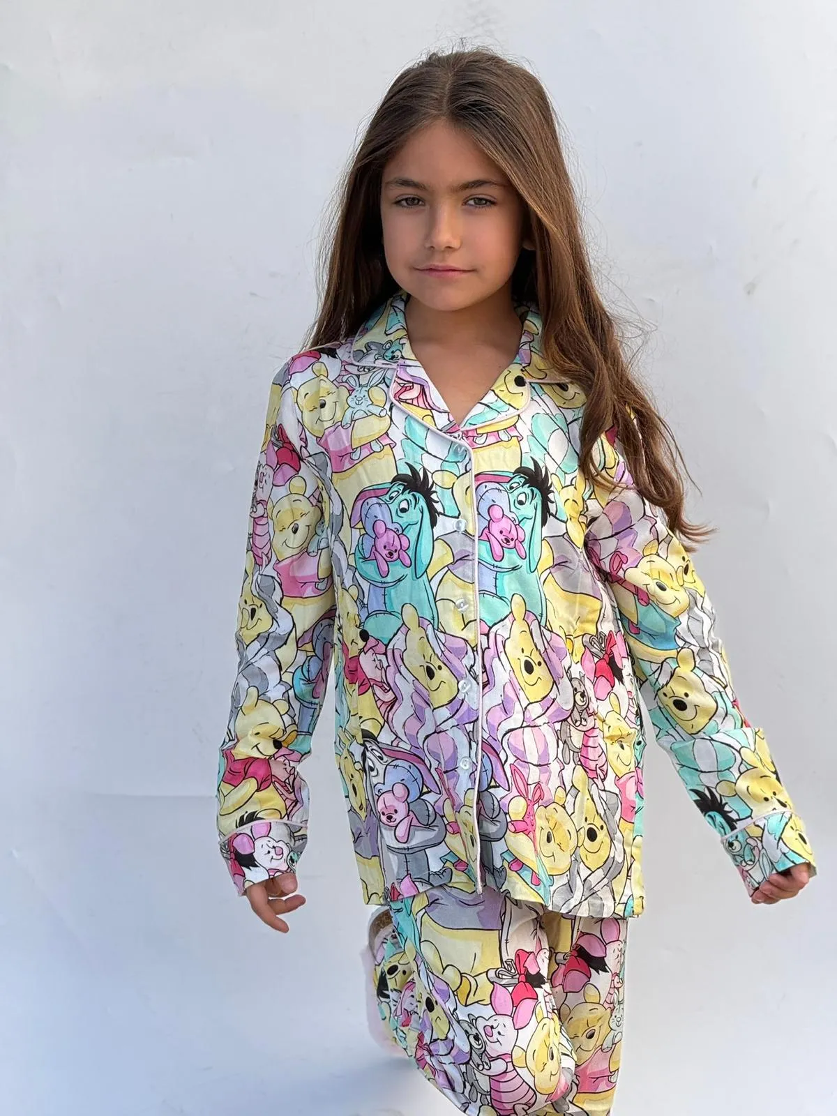 סט פיג’מה מכופתרת דקה POOH