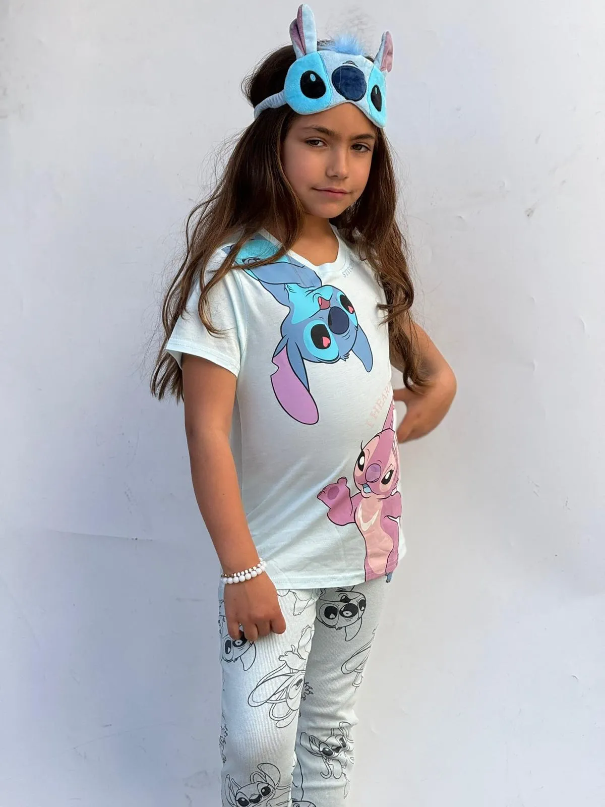 סט פיג’מה עם כיסוי עיניים STITCH