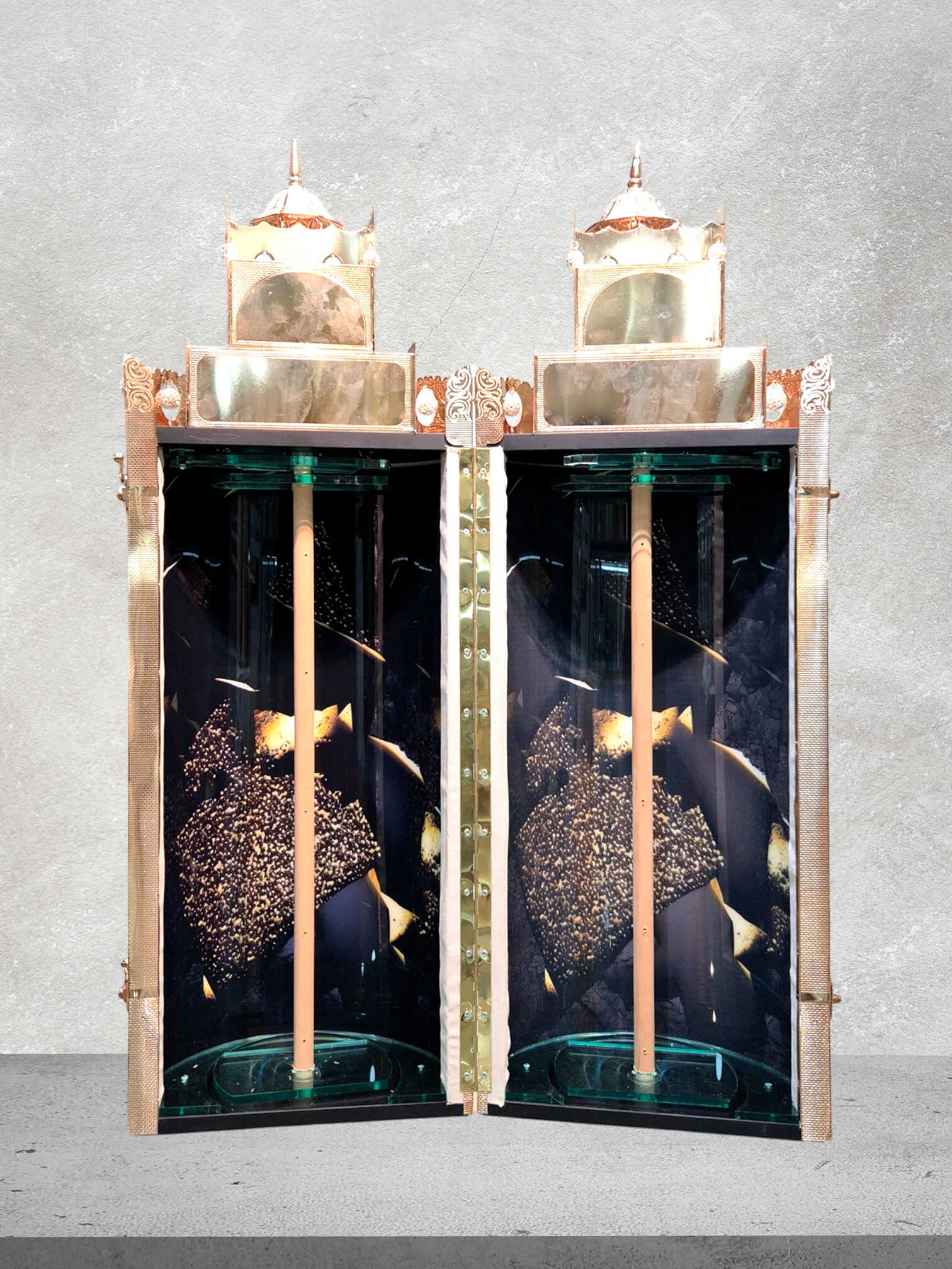 תיק לספר תורה דגם "כותל" רוז גולד