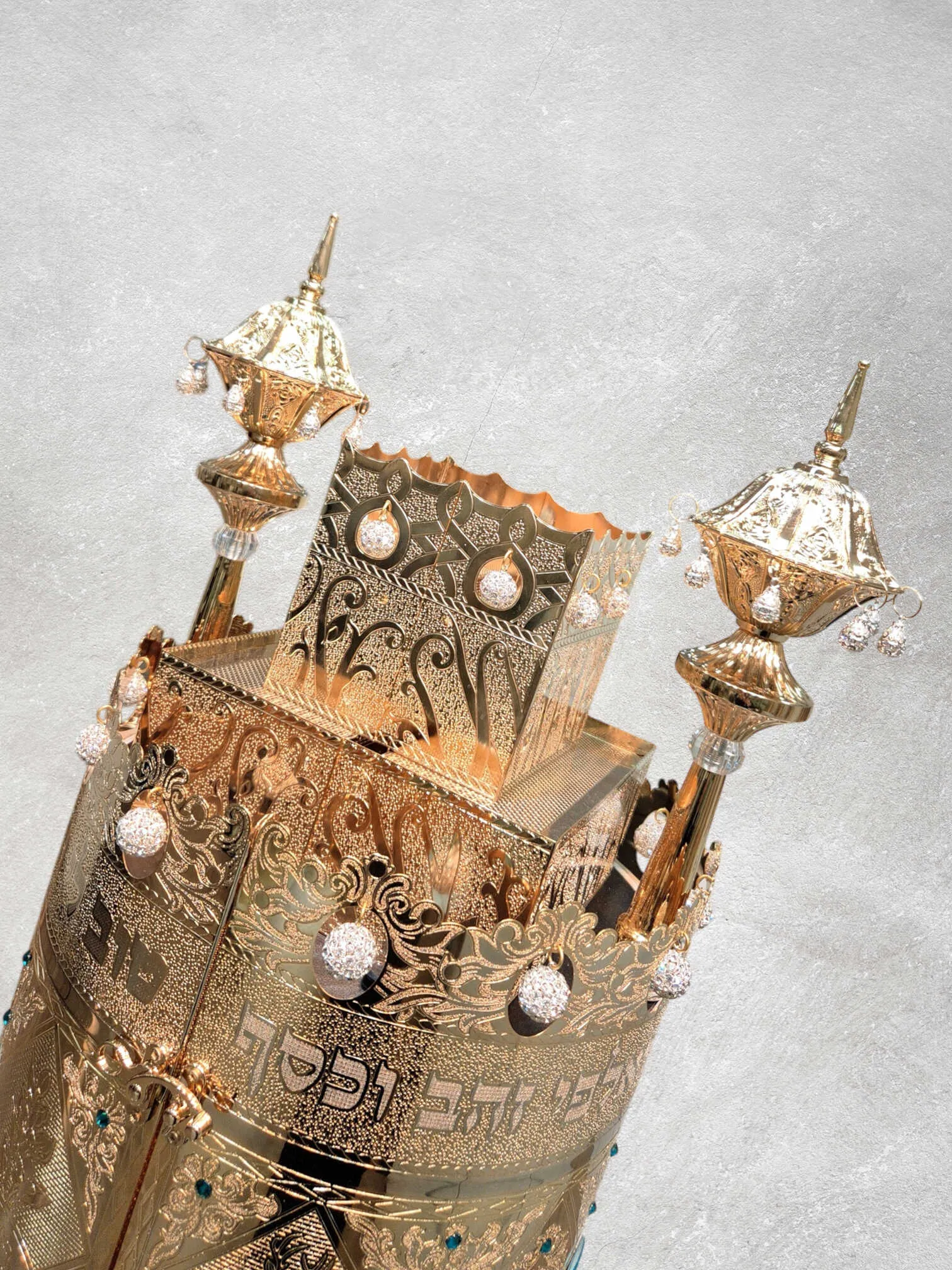 תיק לספר תורה בעיצוב אישי ומרהיב דגם "שבטי ישראל" משובץ