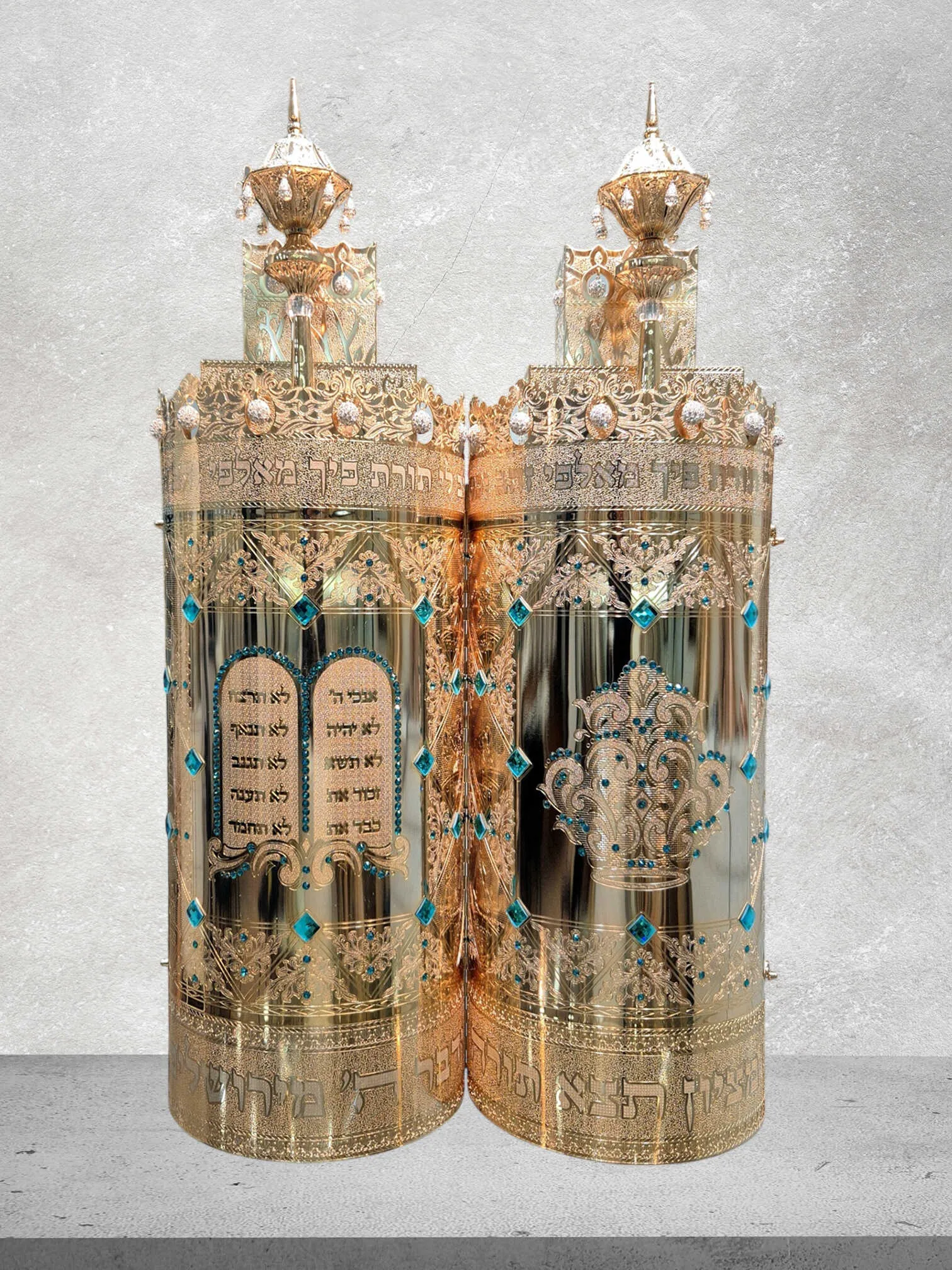 תיק לספר תורה בעיצוב אישי ומרהיב דגם "שבטי ישראל" משובץ