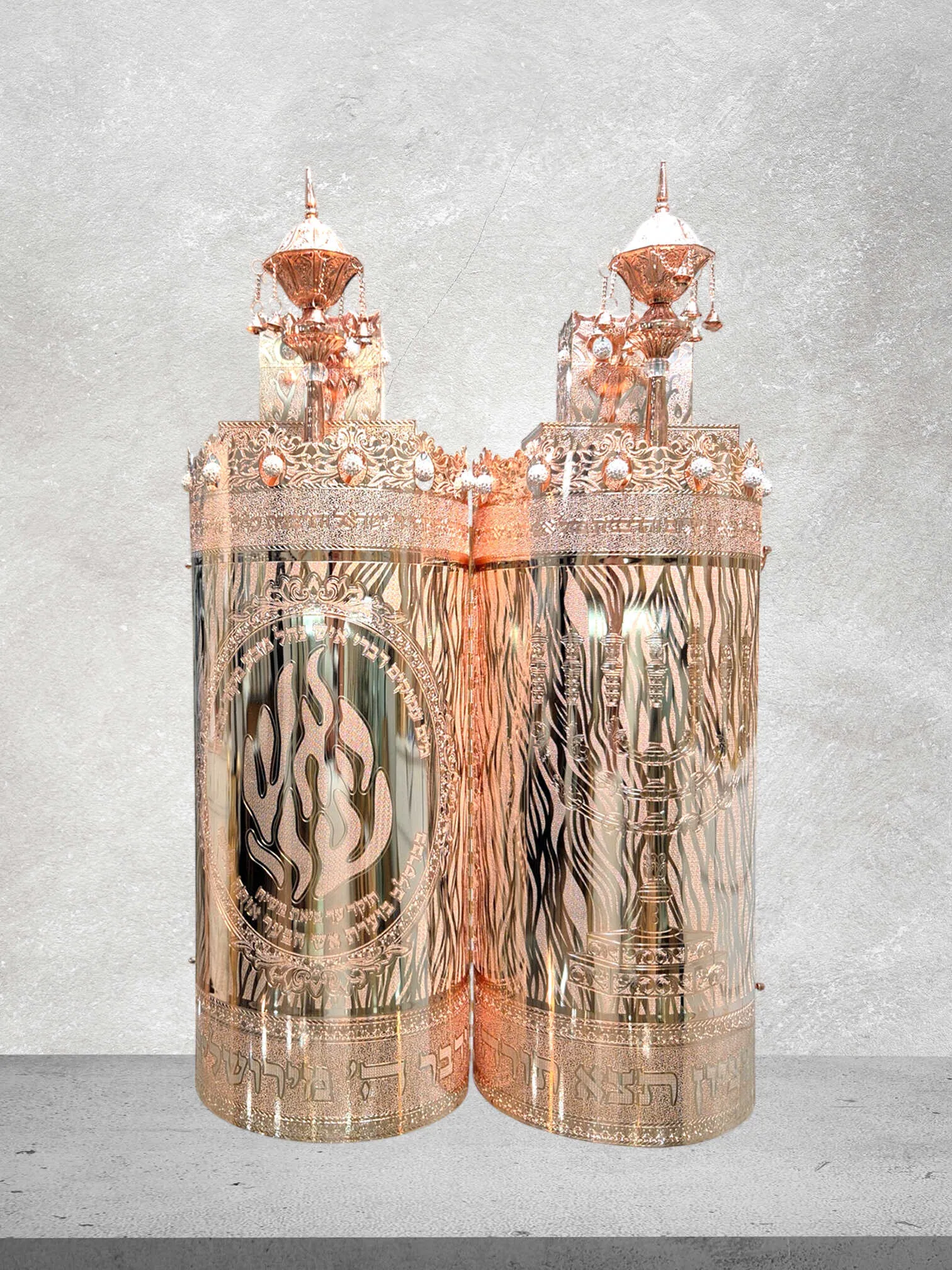 תיק לספר תורה דגם "האש שלי" רוז גולד