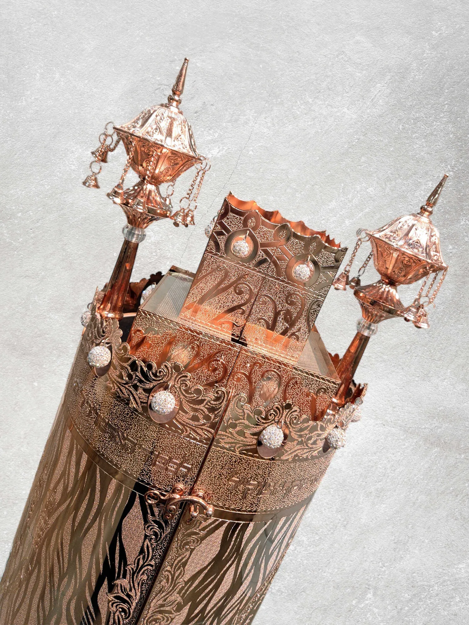 תיק לספר תורה דגם "האש שלי" רוז גולד