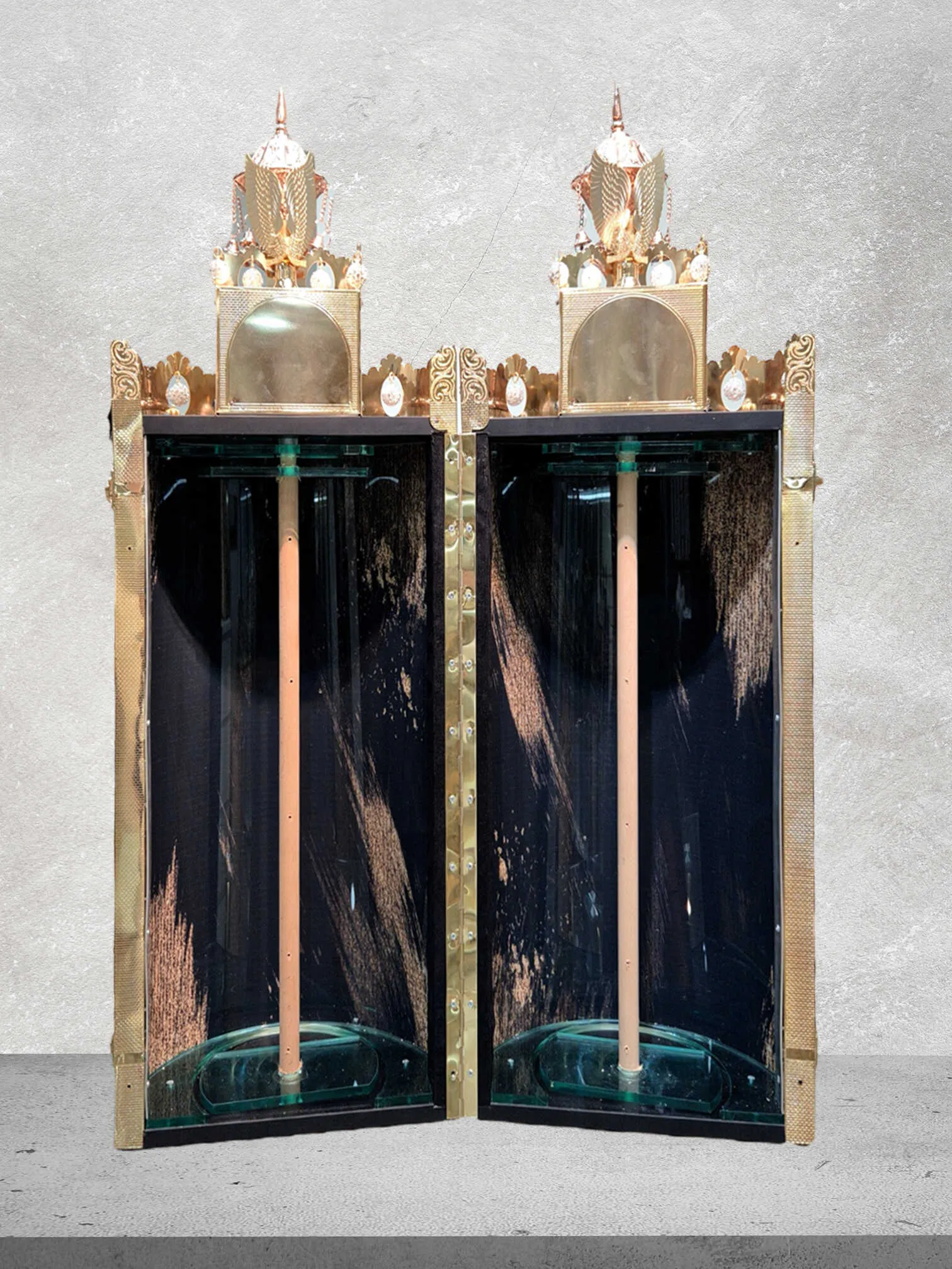 תיק לספר תורה פרימיום דגם "כרובים" רוז גולד