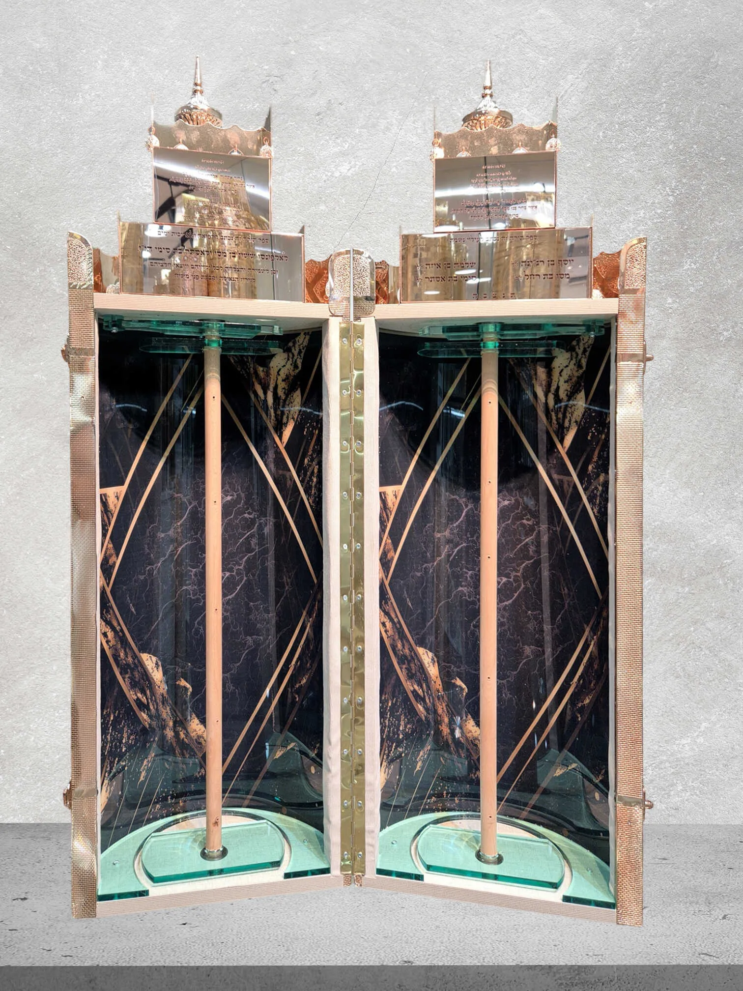 תיק לספר תורה פרימיום דגם "עץ חיים" רוז גולד