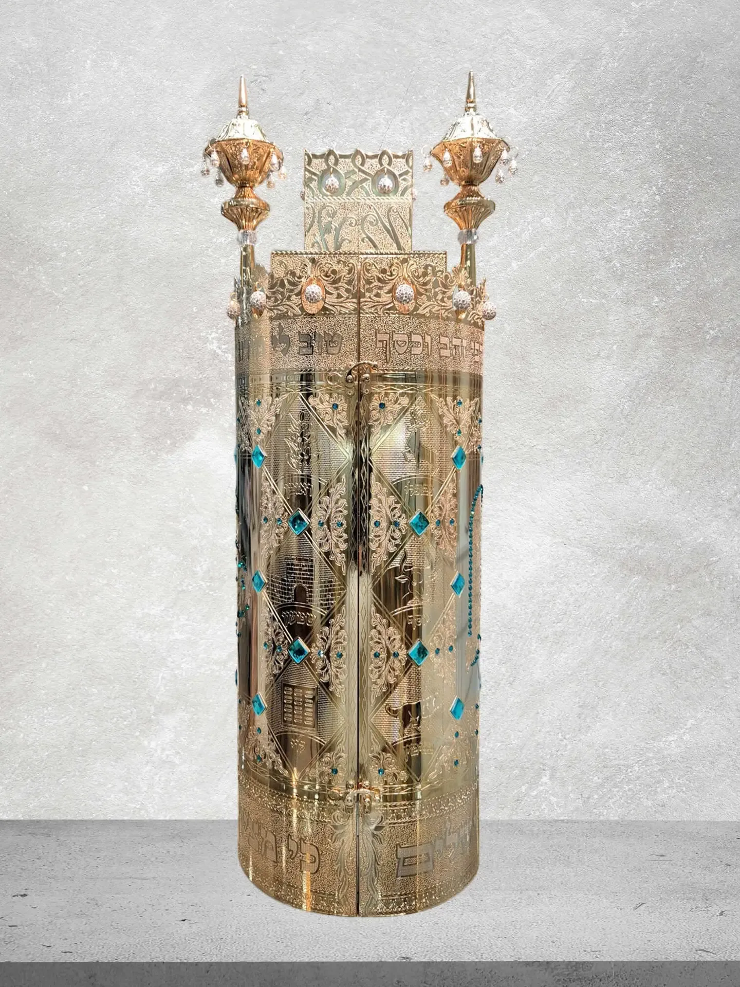 תיק לספר תורה בעיצוב אישי ומרהיב דגם "שבטי ישראל" משובץ