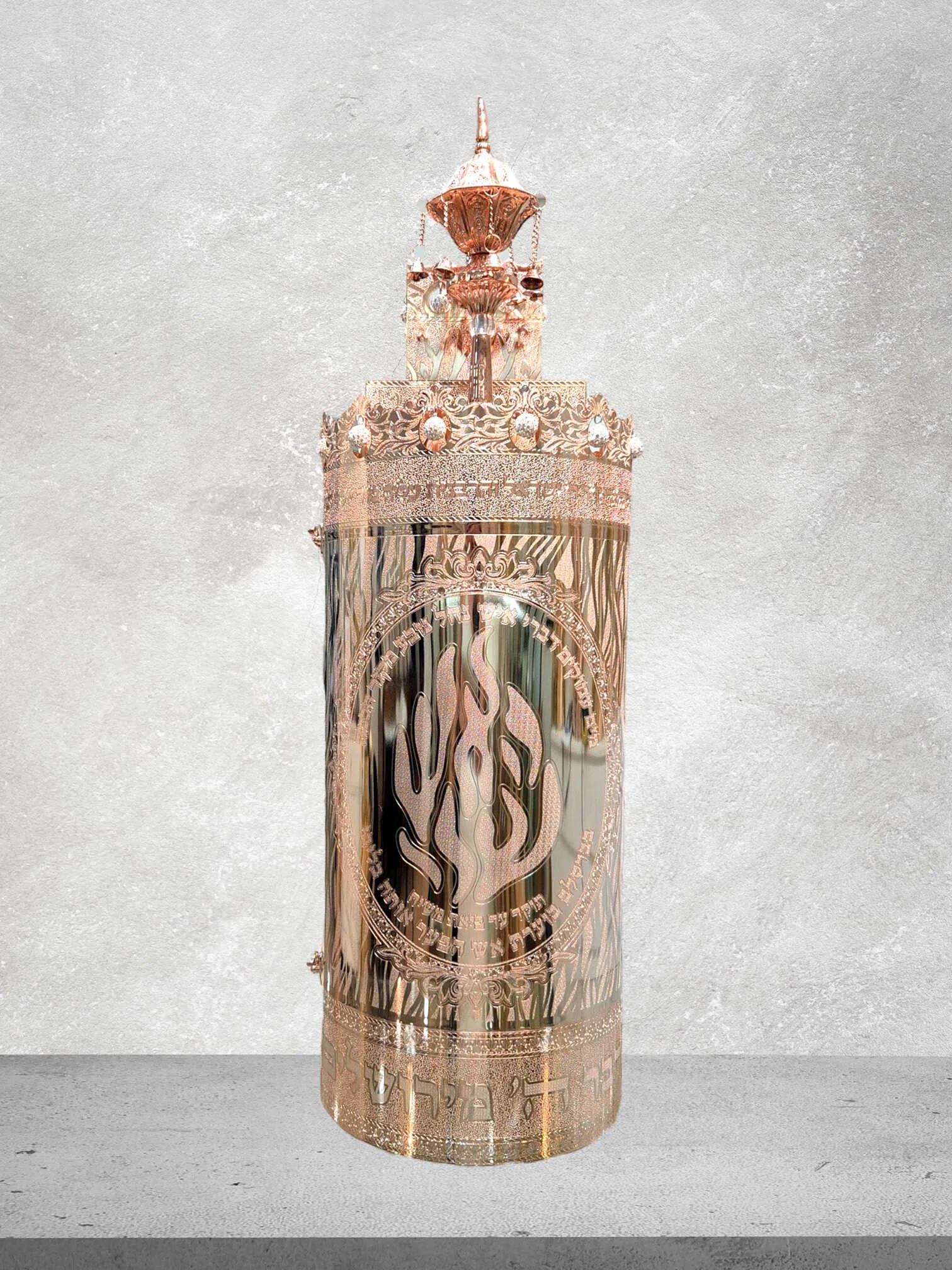 תיק לספר תורה דגם "האש שלי" רוז גולד