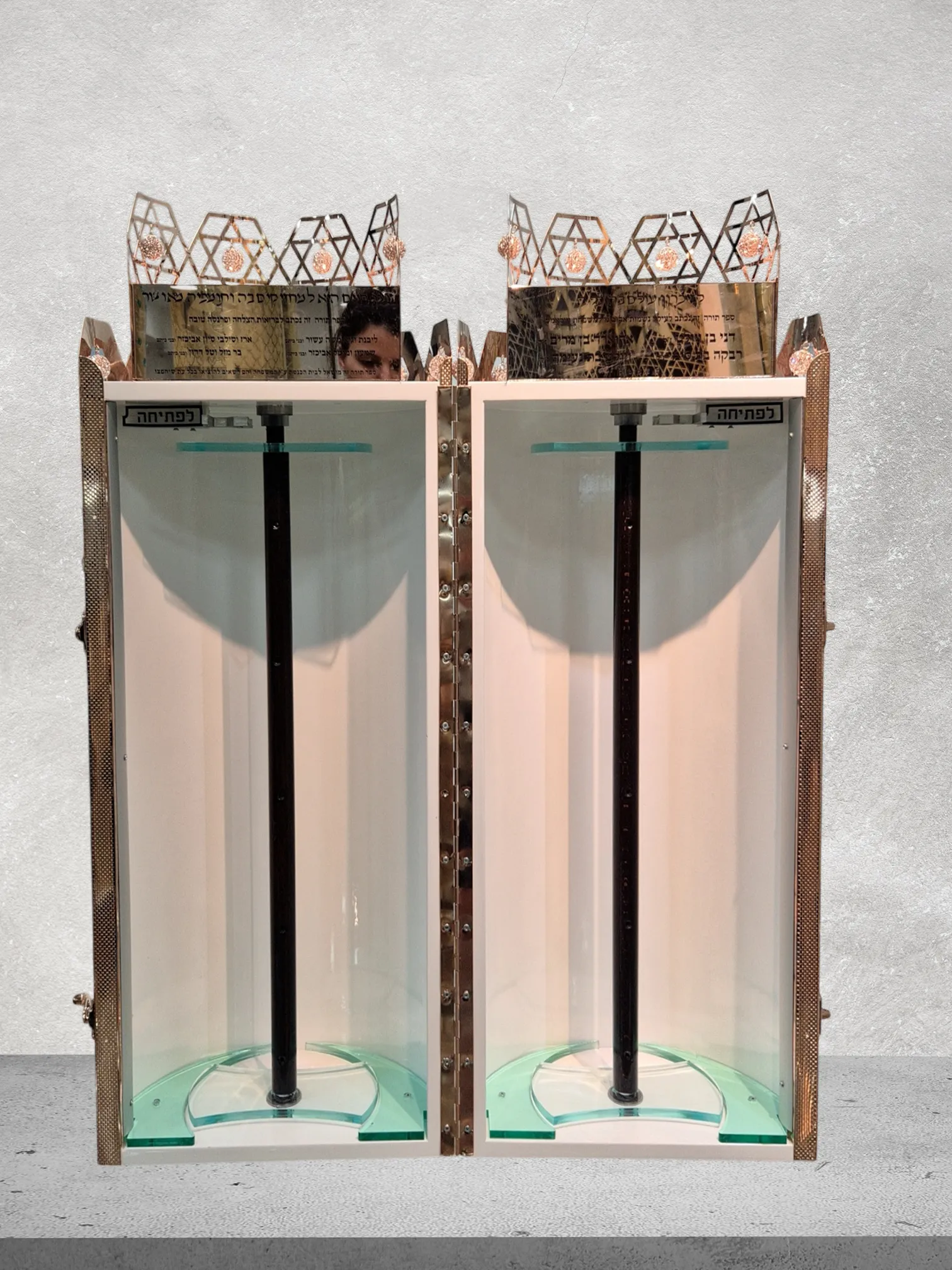 תיק לספר תורה דגם "מגן הנצח" - רוז גולד