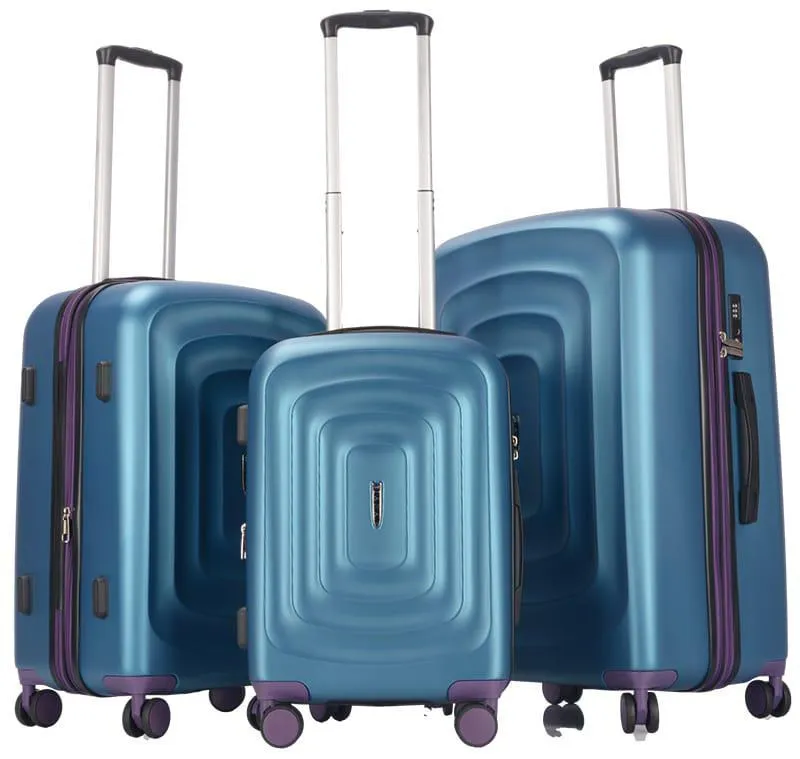 סט מזוודות קשיחות- כחול