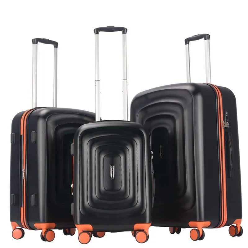 סט מזוודות קשיחות- שחור