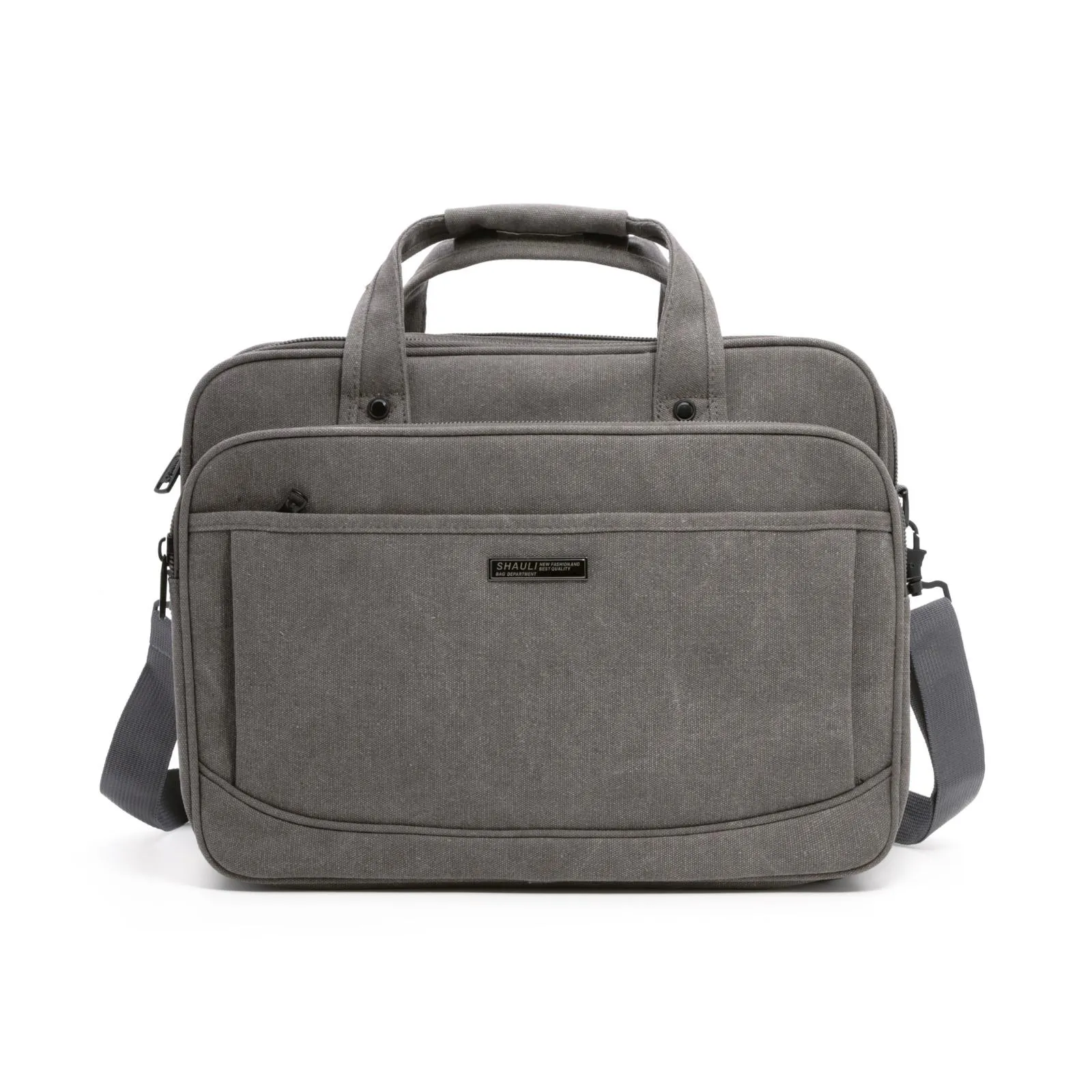 תיק מחשב קנבס NO.1- אפור