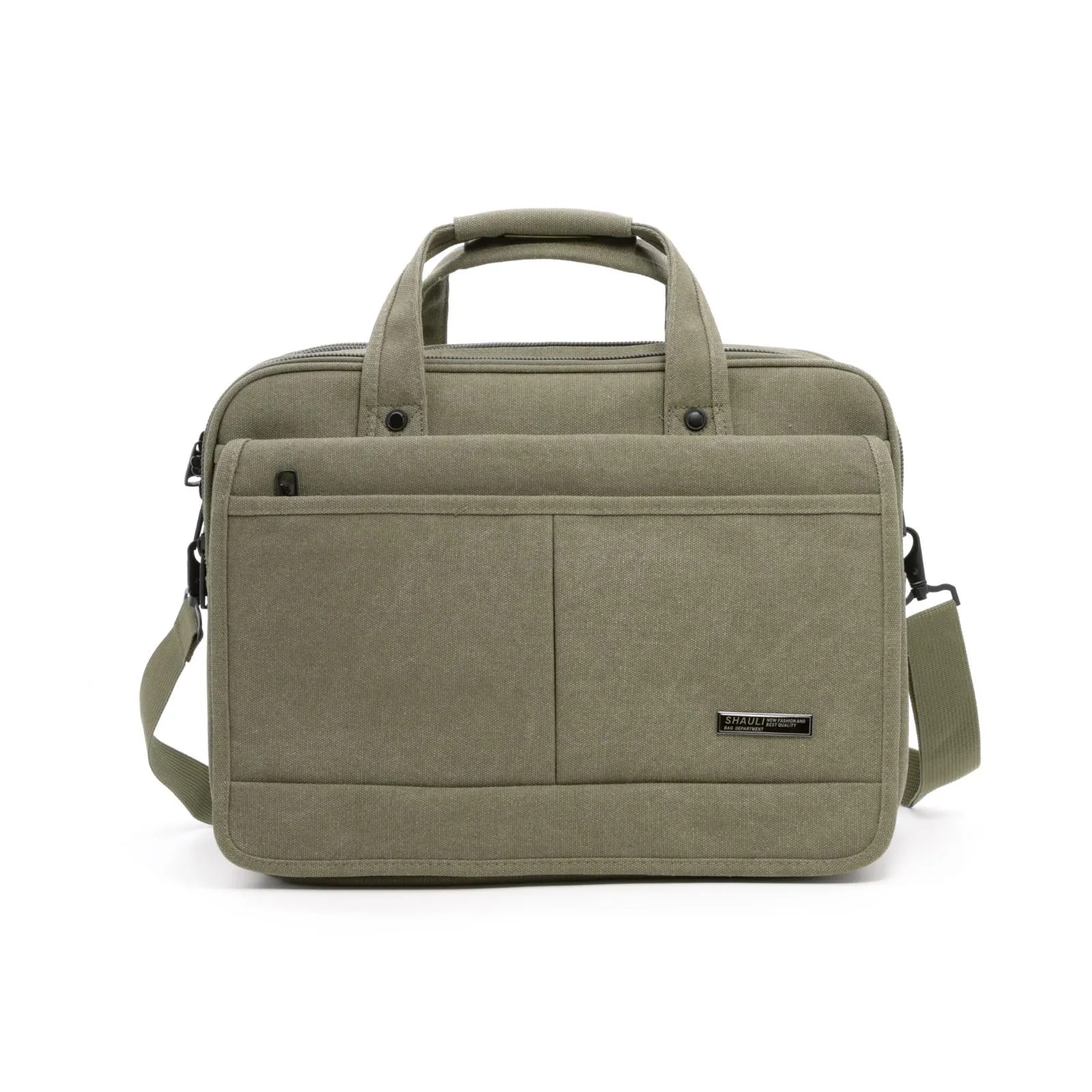 תיק מחשב קנבס NO.2- ירוק