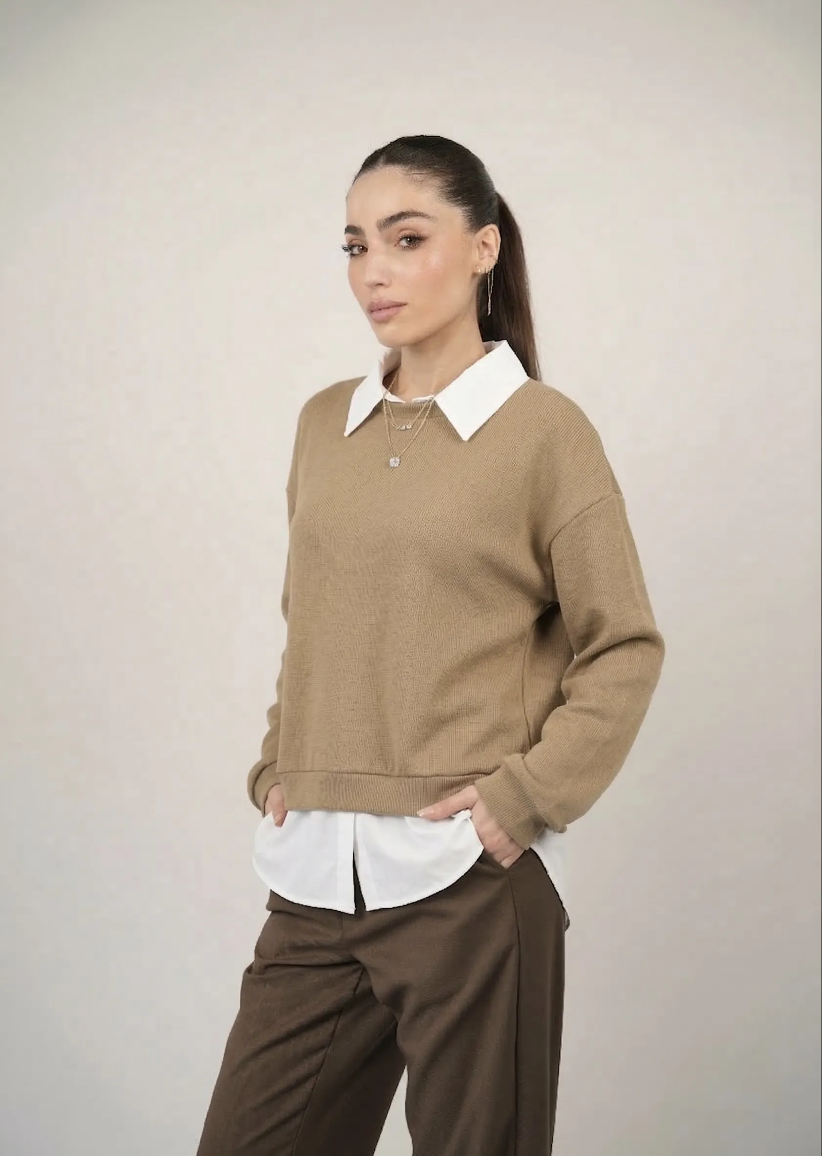 חולצה משולבת לידור